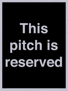 This pitch is reserved